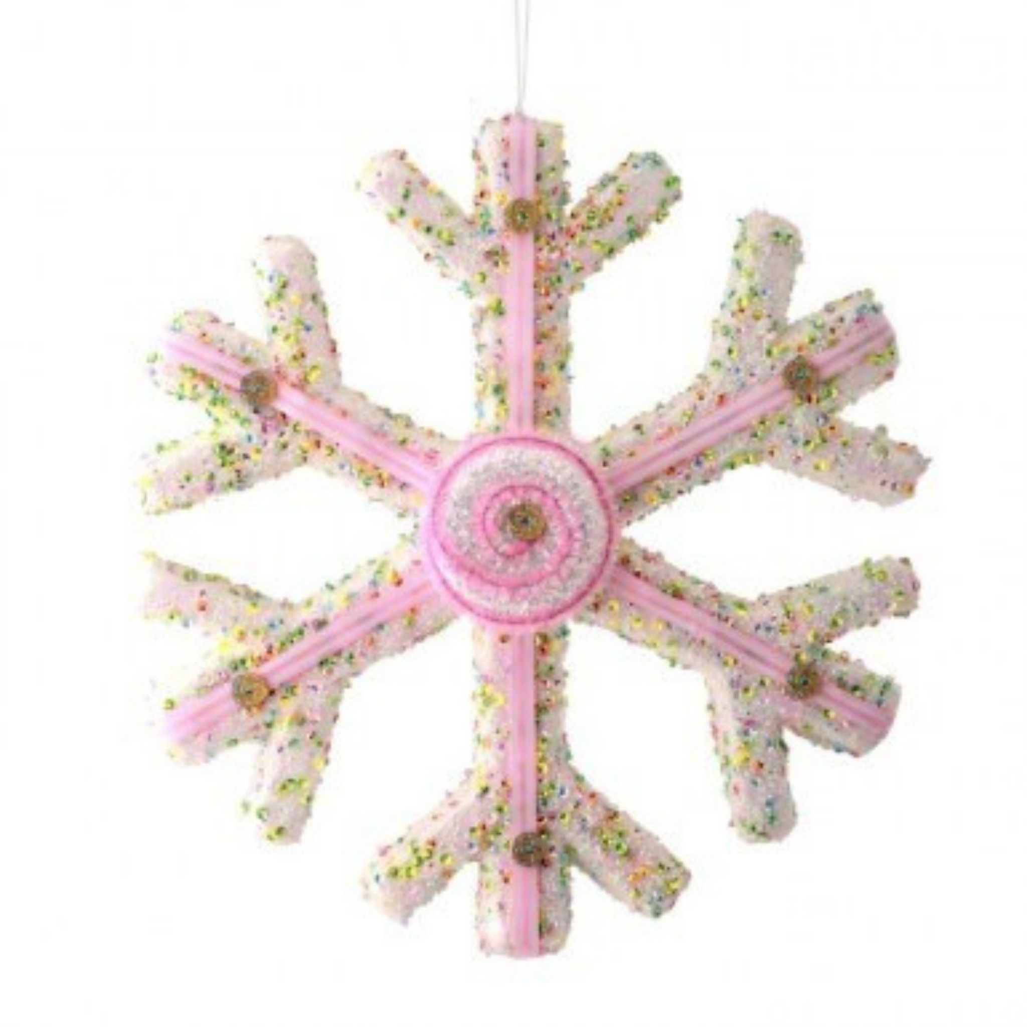 Regency 12 Acrylic Peppermint Snowflake Ornament