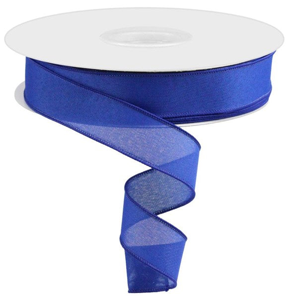 1.5" x 50 Yard Faux Royal Blue Burlap Wired Ribbon