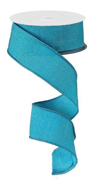 1.5" x 10 YD Royal Burlap Wired Ribbon - Turquoise