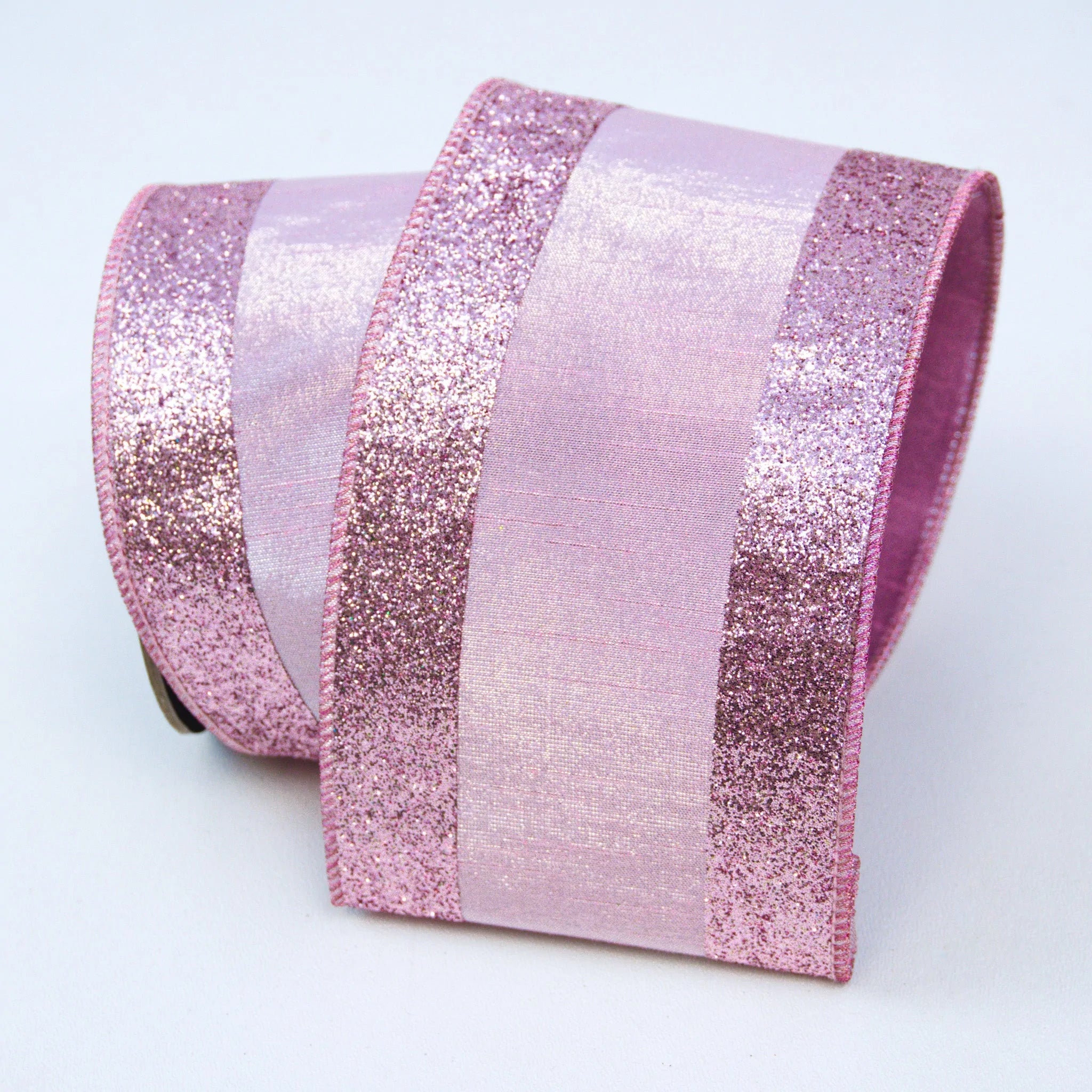 1.5 Dusty Rose Pink Jeweled Ribbon Farrisilk Ribbon 