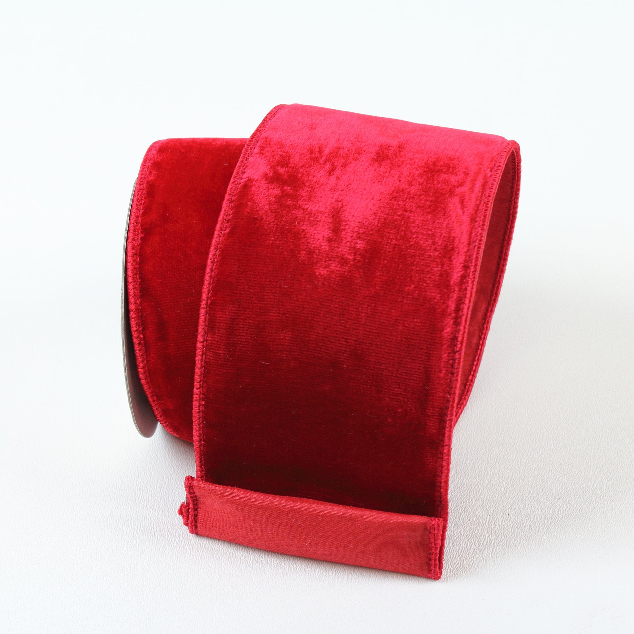 Farrisilk 4 X 10 YD Tan/Red Tartan Plaid Wired Ribbon with Jewel