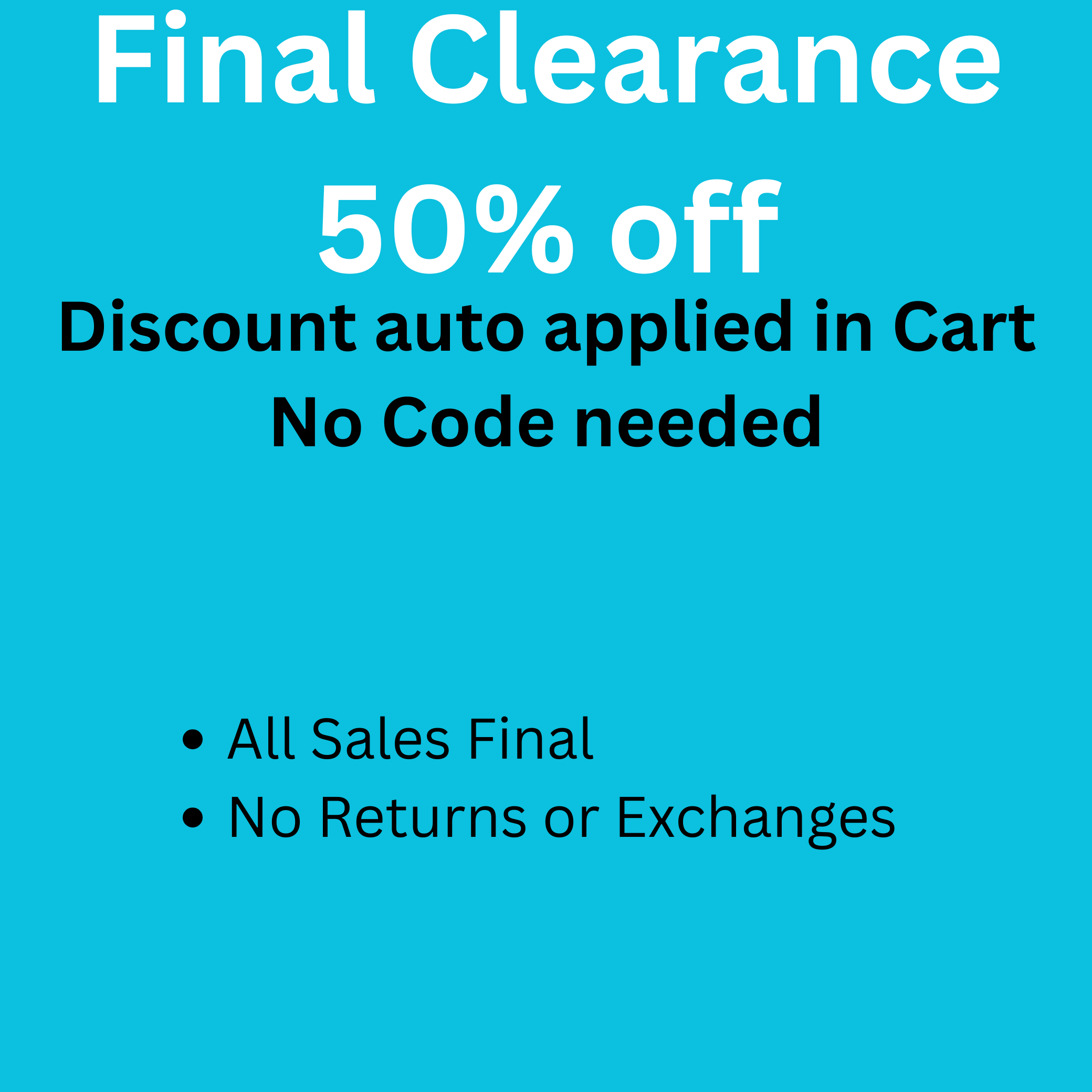 Final Clearance 50% off
