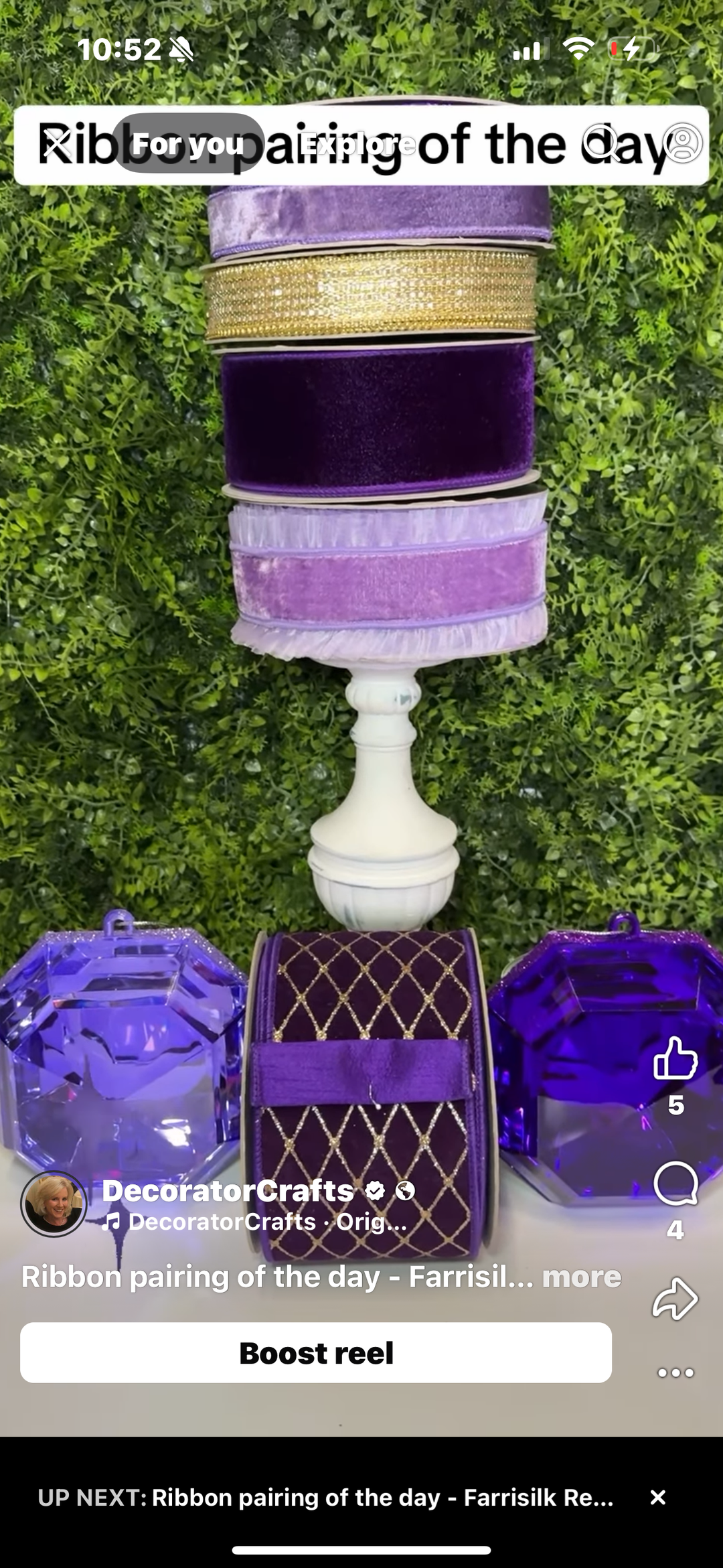 Purple and Gold Ribbon Pairing 8.29.2025