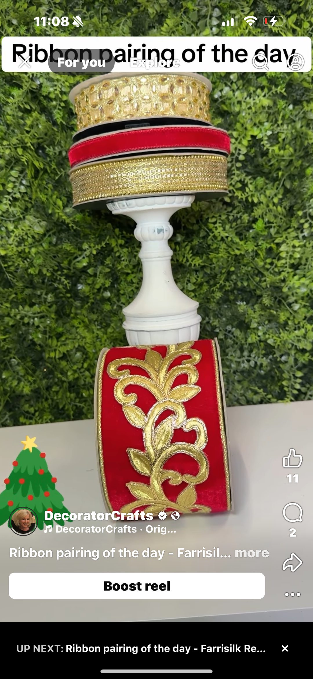 Red and Gold Ribbon Pairing 8.30.2025