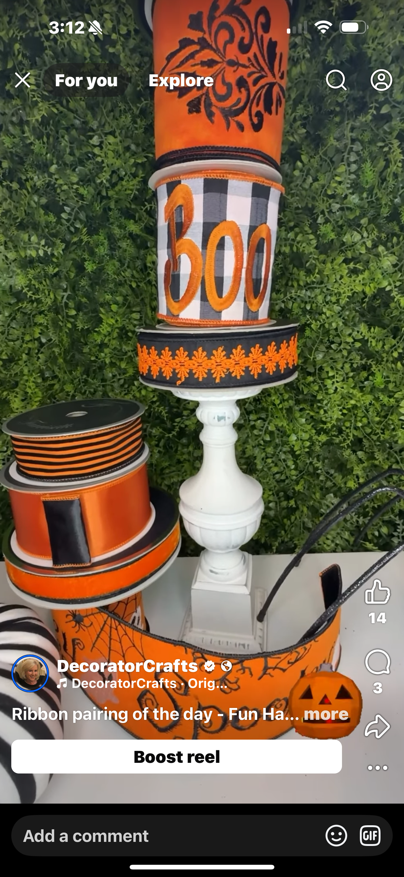 Ribbon Pairing Orange and Black