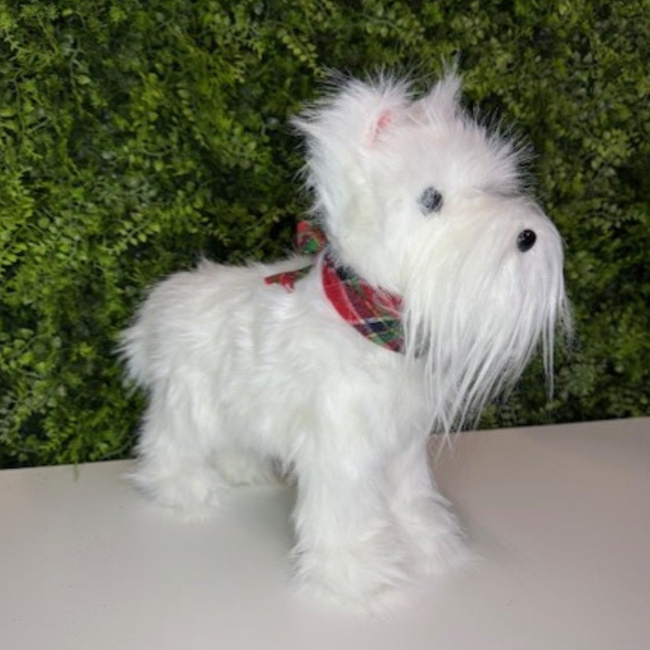 14.5" White Scotty Dog