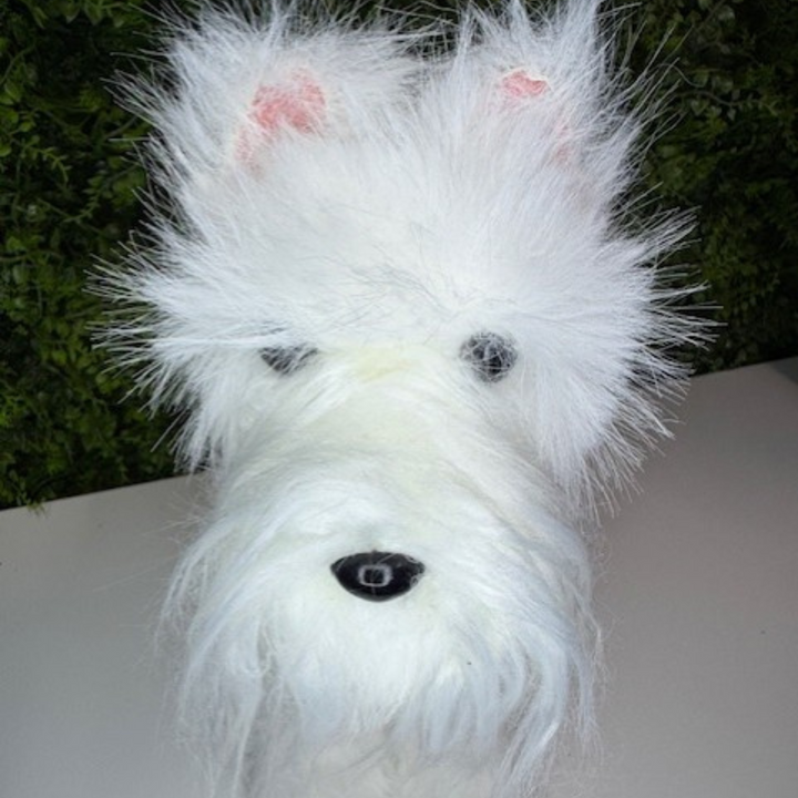 14.5" White Scotty Dog