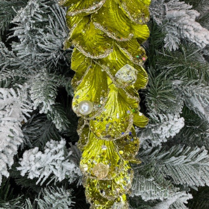 Direct Export 11" Lime Green Jewel Pinecone Ornament
