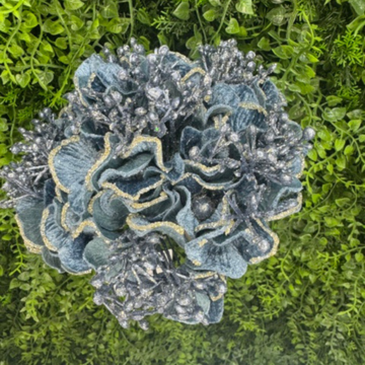 Farrisilk 6"D Steel Blue Hydrangea