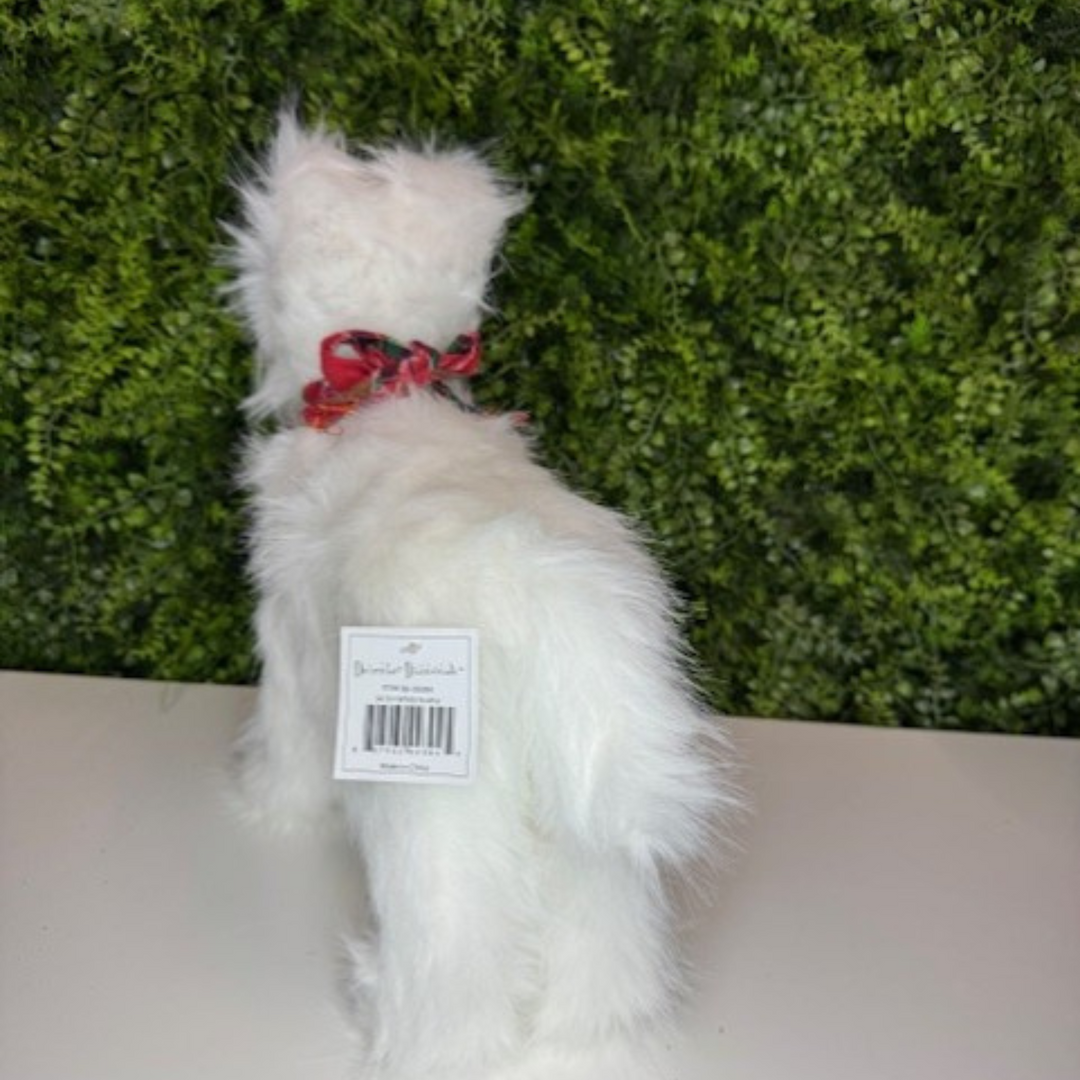 14.5" White Scotty Dog