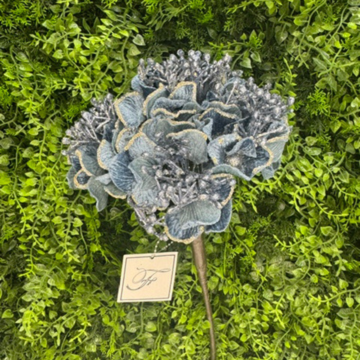 Farrisilk 6"D Steel Blue Hydrangea