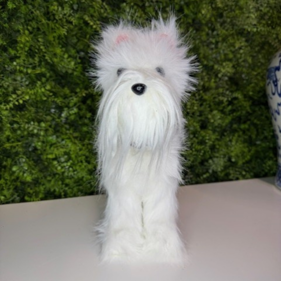 14.5" White Scotty Dog