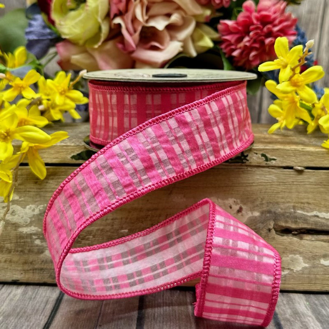 d. stevens Hot pink wired ribbon