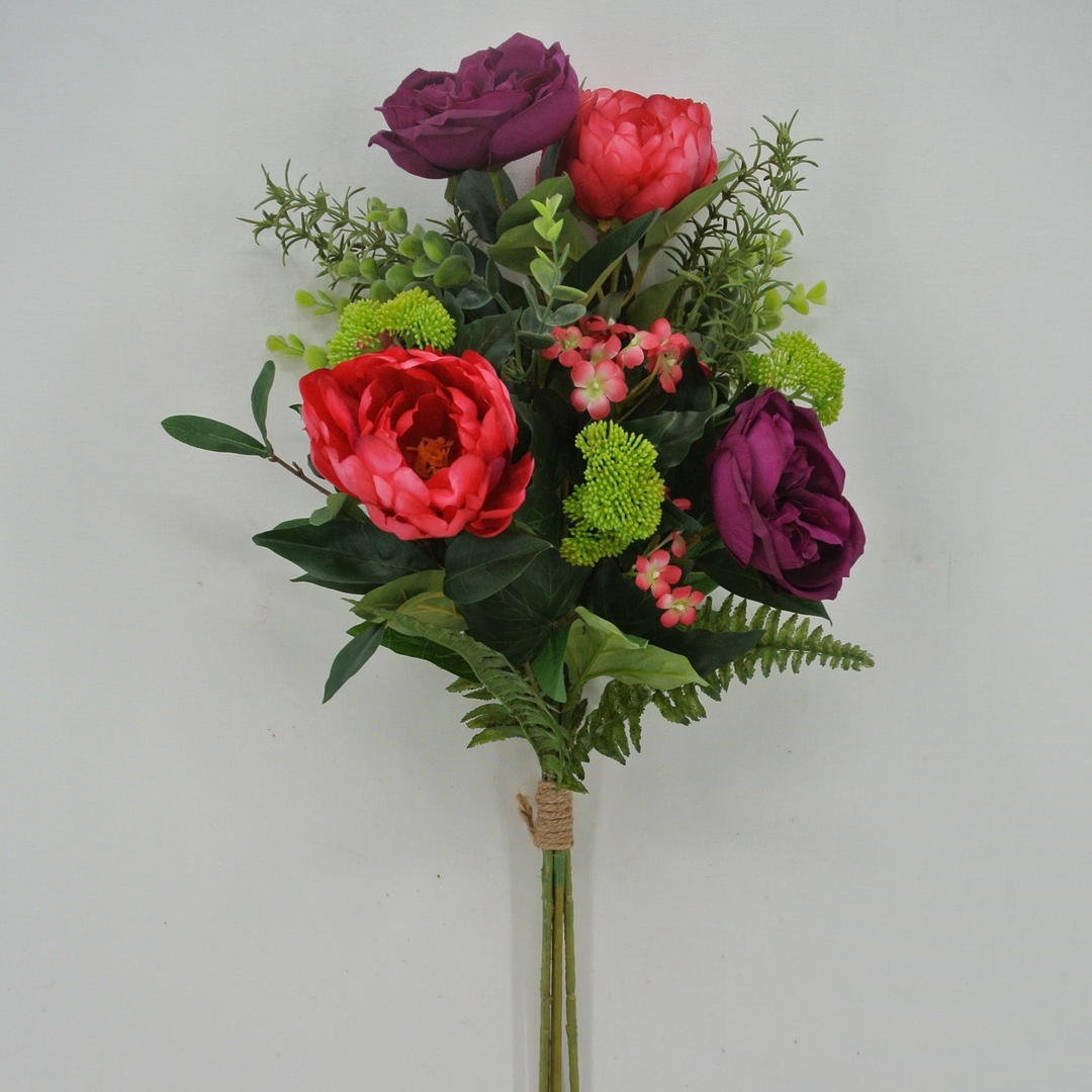 Jora Cabbage Rose, Hydrangea and Succulent Bouquet – Crown and Glory