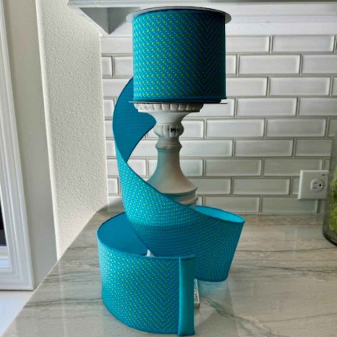 Farrisilk 1 x 10 YD Turquoise Velvet Luster Wired Ribbon – DecoratorCrafts