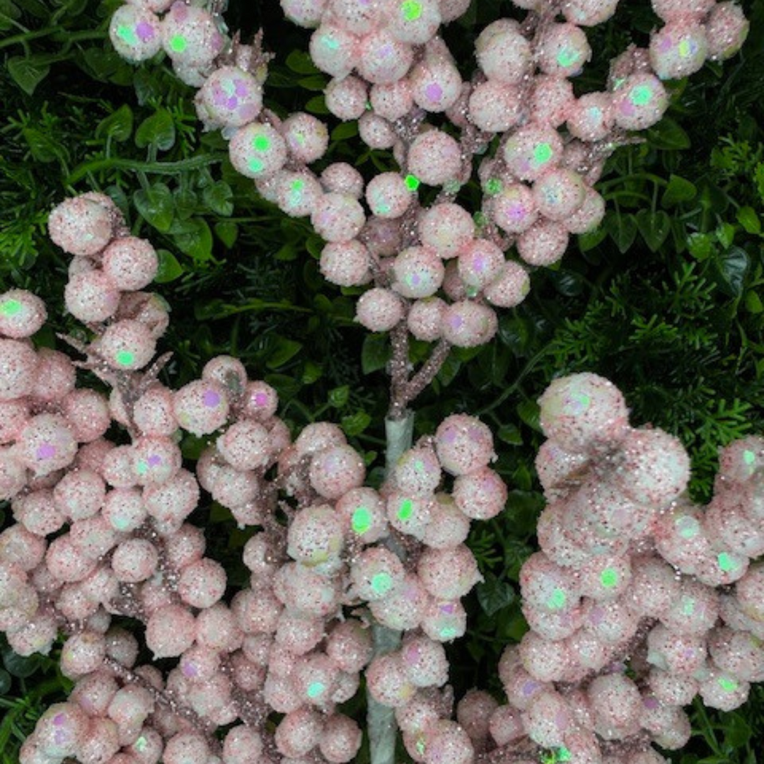 Direct Export 24" Pink Glitter Berry Spray