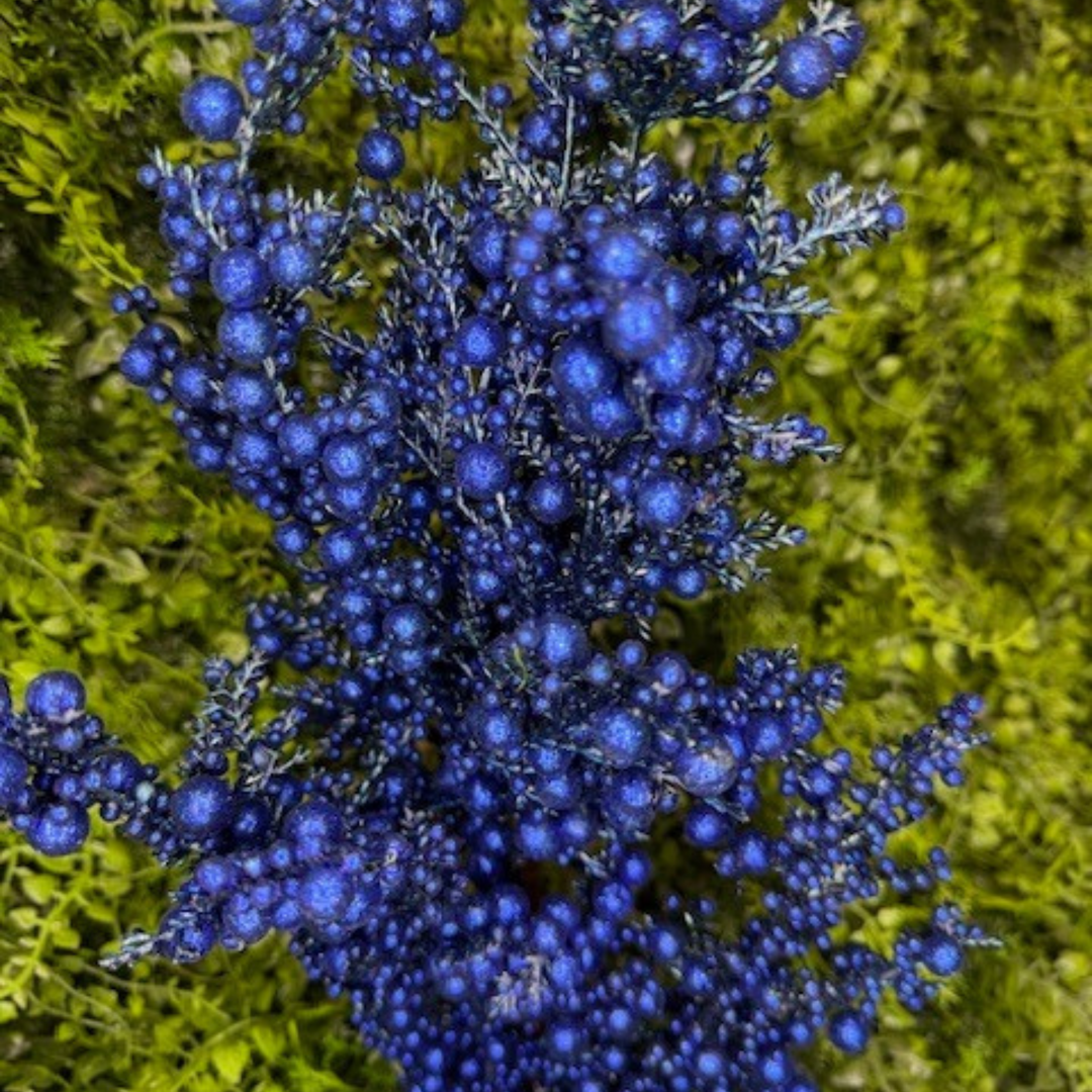 Direct Export 29" Blue Glitter Mix Berry Cedar Spray