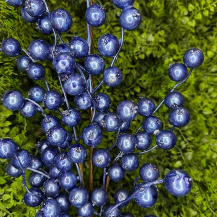 Direct Export 29" Navy Metallic Crab Apple Spray