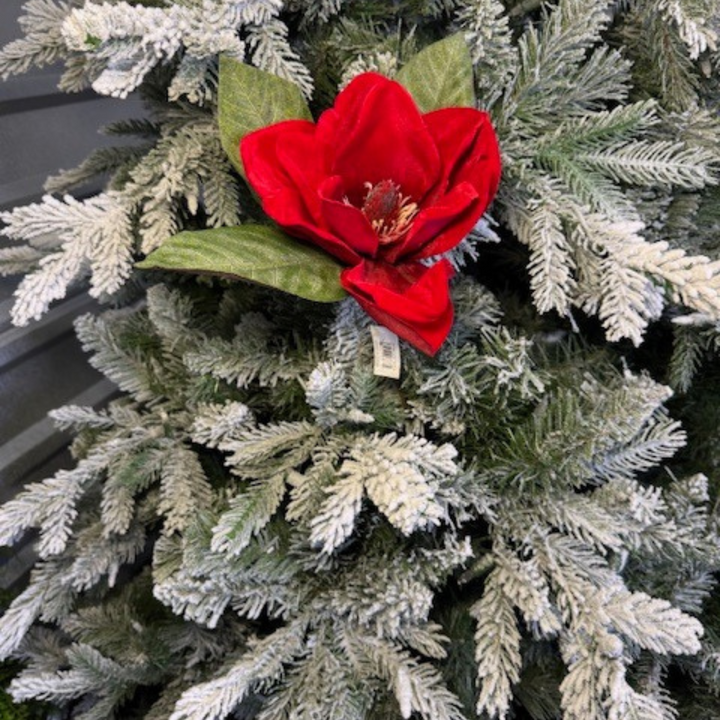 15" Red Magnolia Pick