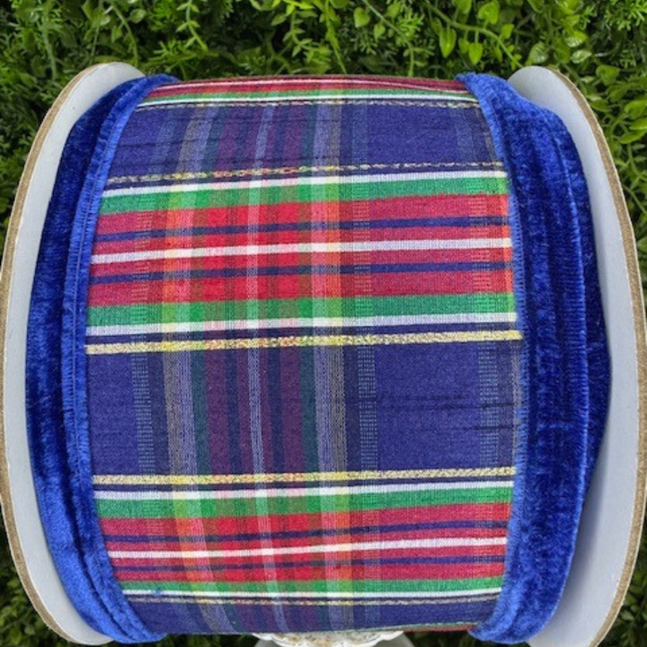 DC Exclusive - Farrisilk 4" x 5 YD Blue Nutcracker Manor