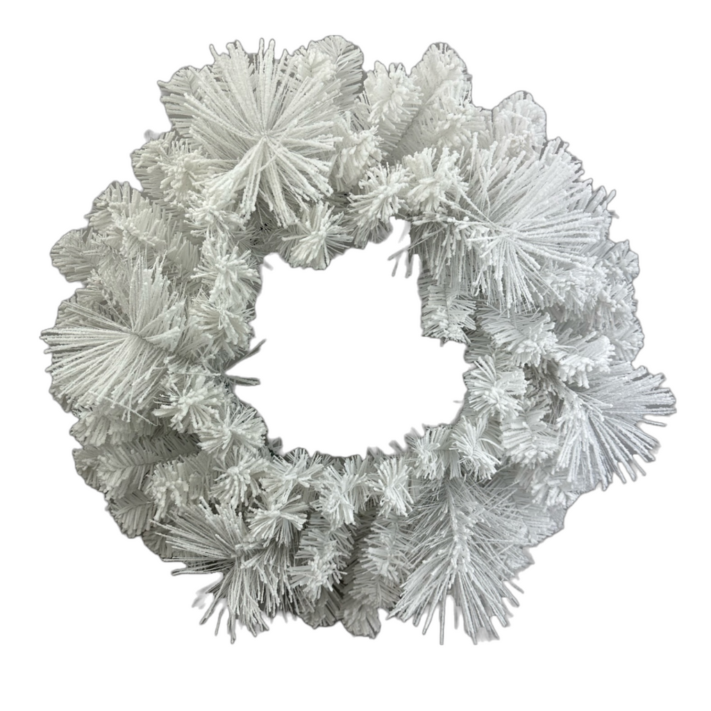 6' White Flocked Pine Garland