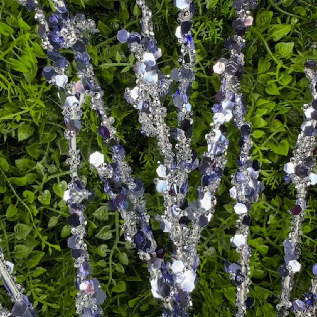 Direct Export 40" Blue Laser Glitter Twig Spray