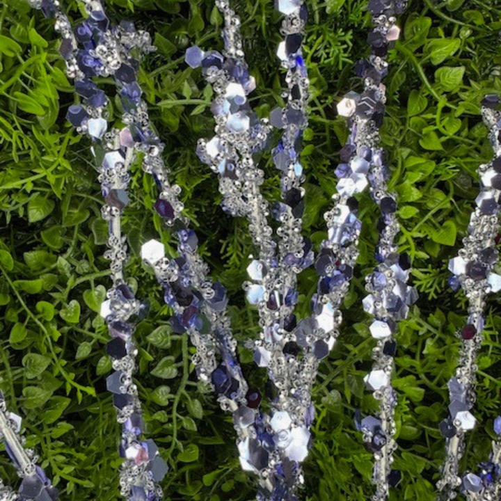 Direct Export 40" Blue Laser Glitter Twig Spray