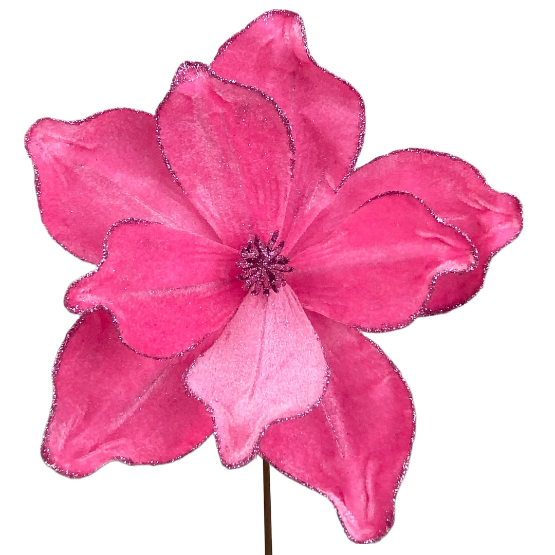 14” Pink Velvet Magnolia Pick