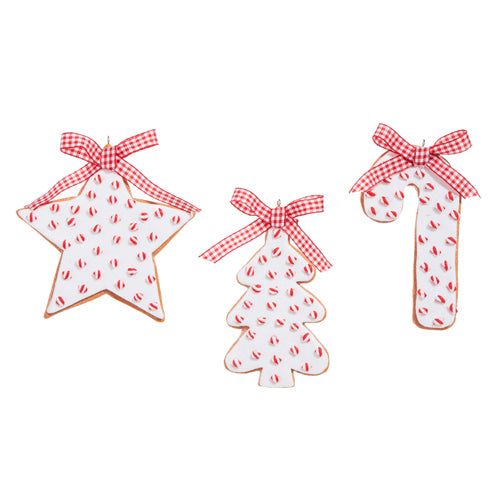 RAZ 4.5" Peppermint Sprinkles Ornaments - Set of 3