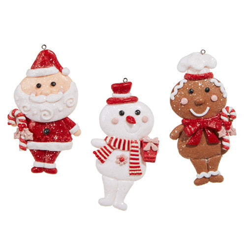 RAZ 5" Santa Claus and Christmas Friends Ornaments - Set of 3
