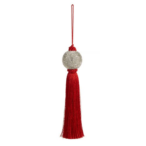 RAZ 10" Bling Red Tassel Ornament