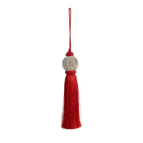 RAZ 8" Bling Red Tassel Ornament
