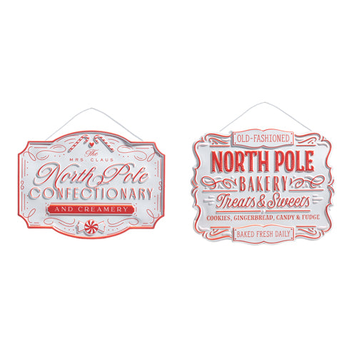 RAZ 12" North Pole Confectionary and Bakery Ornaments - Set of 2