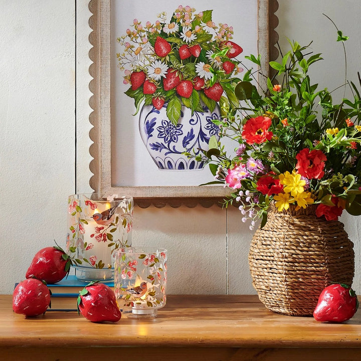 RAZ 3" Bag of Paper Mache Strawberries - bag of 6