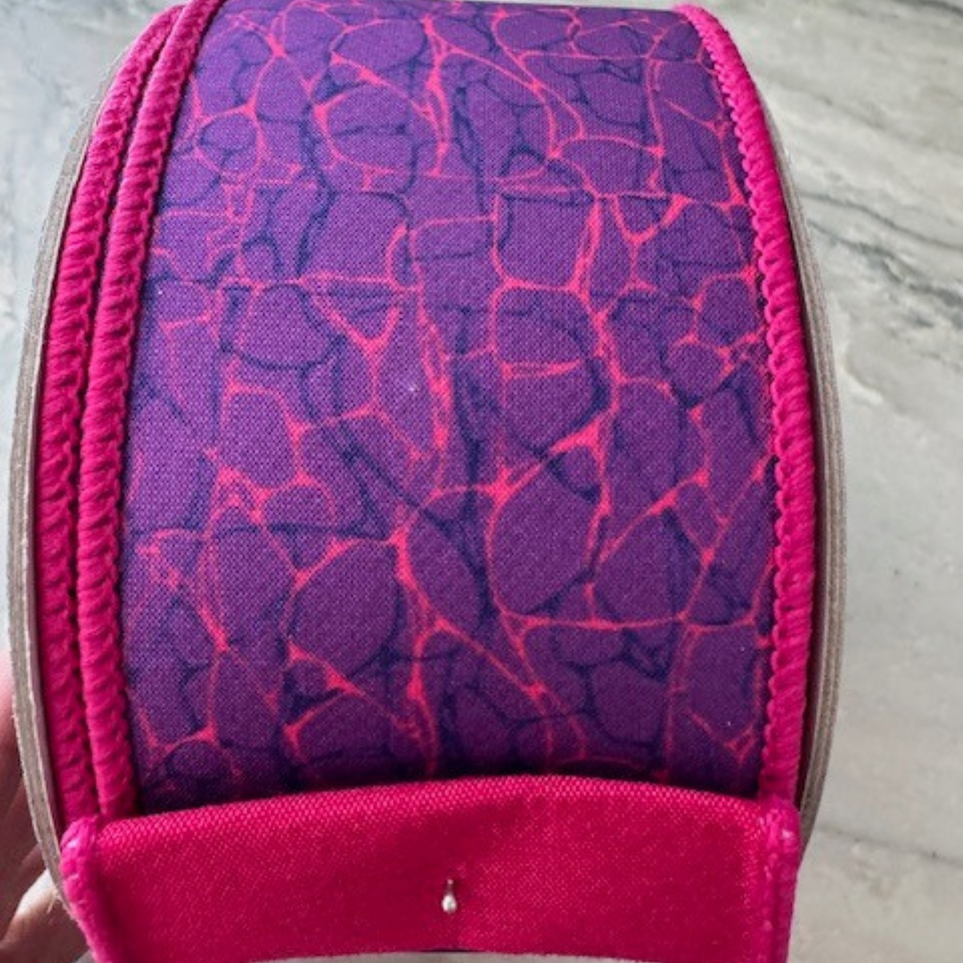 DC Exclusive - Farrisilk 2.5" x 10 YD Labyrinth Wired Ribbon in Hot Pink and Purples