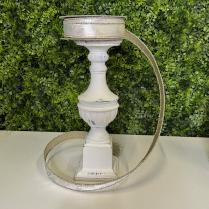 Farrisilk 1" x 10 YD Ivory Satin Velvet Wired Ribbon