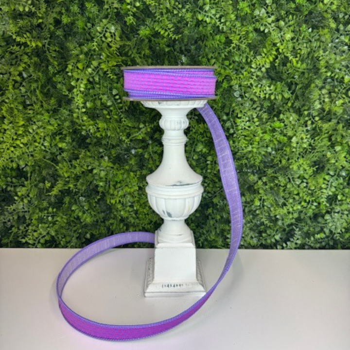 Exclusive Farrisilk 1" x 10 YD Pink and Lavender Kitschy Checks Wired Ribbon