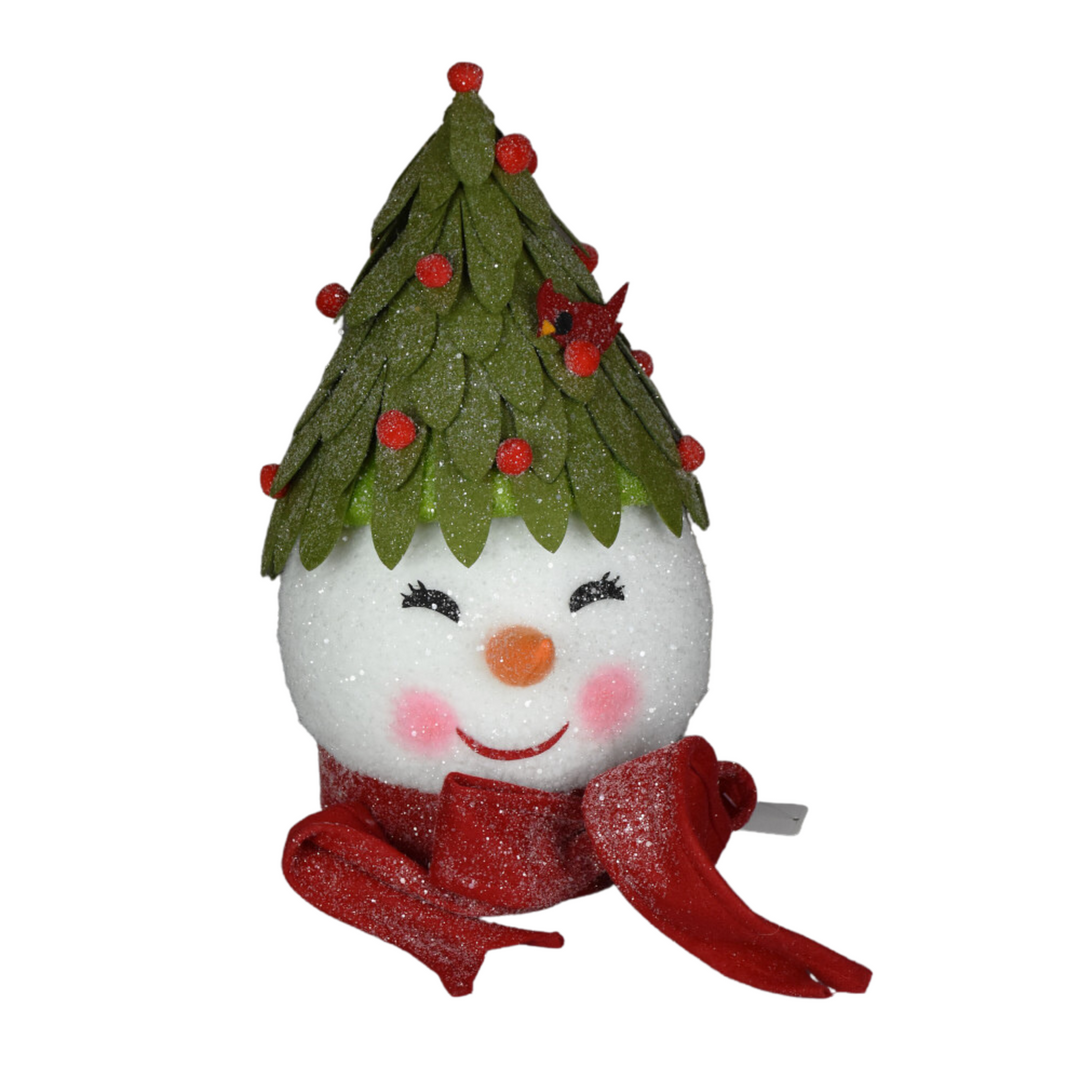 Direct Export 13" Snowman Tree Topper/Attachment in red, green and white