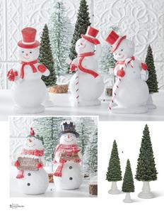 Set of 3 - 12"-11.5" Glittered Snowmen - 1 of each style