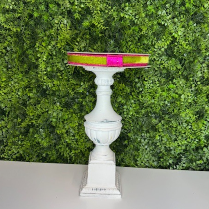 Exclusive Farrisilk 1" x 10 YD Velvet Luster Wired Ribbon in Hot Pink and Lime Green