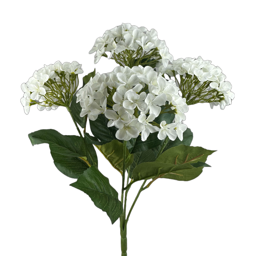 23" White Hydrangea Bush