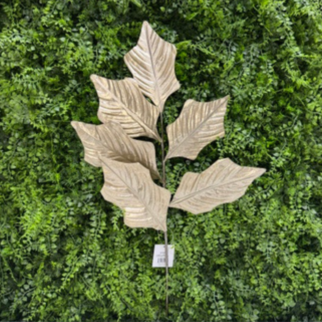 Farrisilk 26" Champagne Gold Poinsettia Leaves