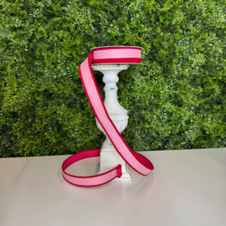 Farrisilk 1" X 10 YD  Hot Pink Pretty Pastels Wired Ribbon