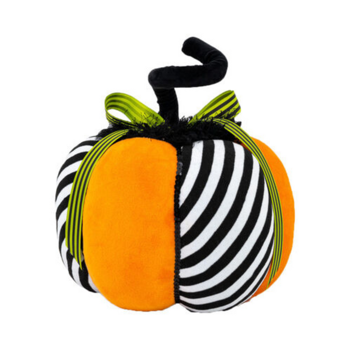 10.5" Orange with Black Stripe Pumpkin