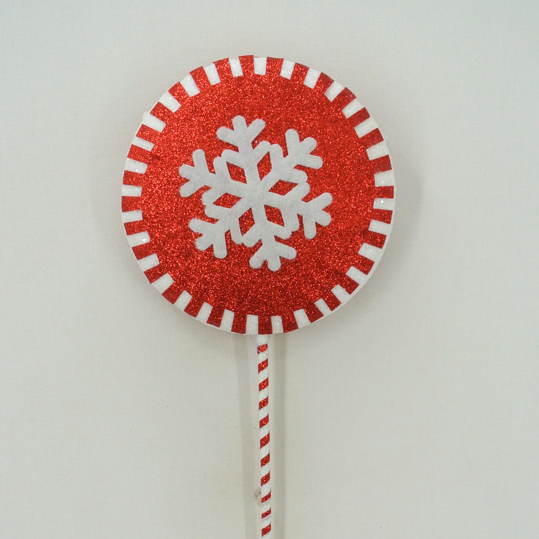 21" Snowflake Glittered Lollipop