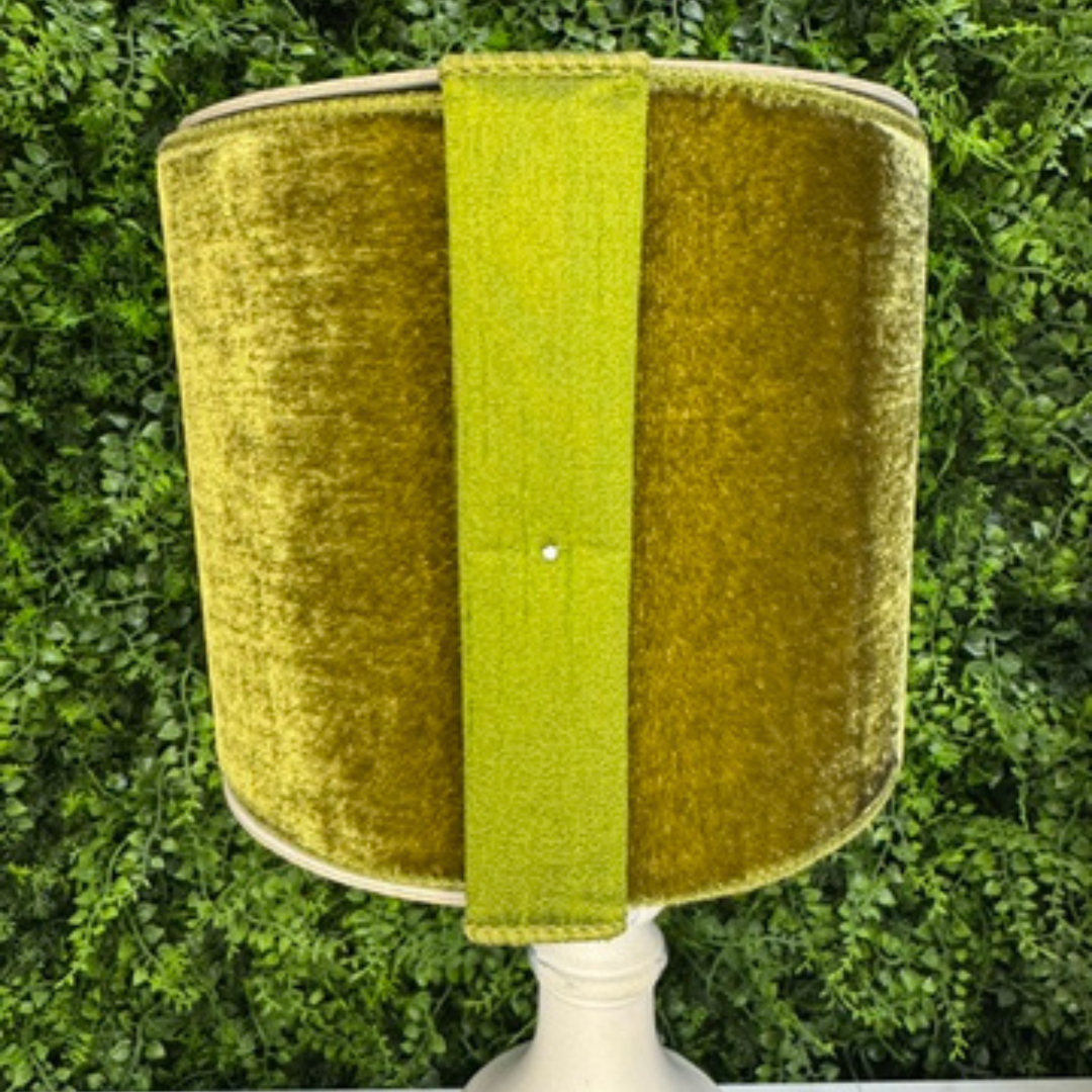 Farrisilk 6" x 10 YD Olive Green Velvet Wired Ribbon