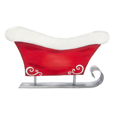Round Top Collection 9" Metal Standing Traditional Sleigh