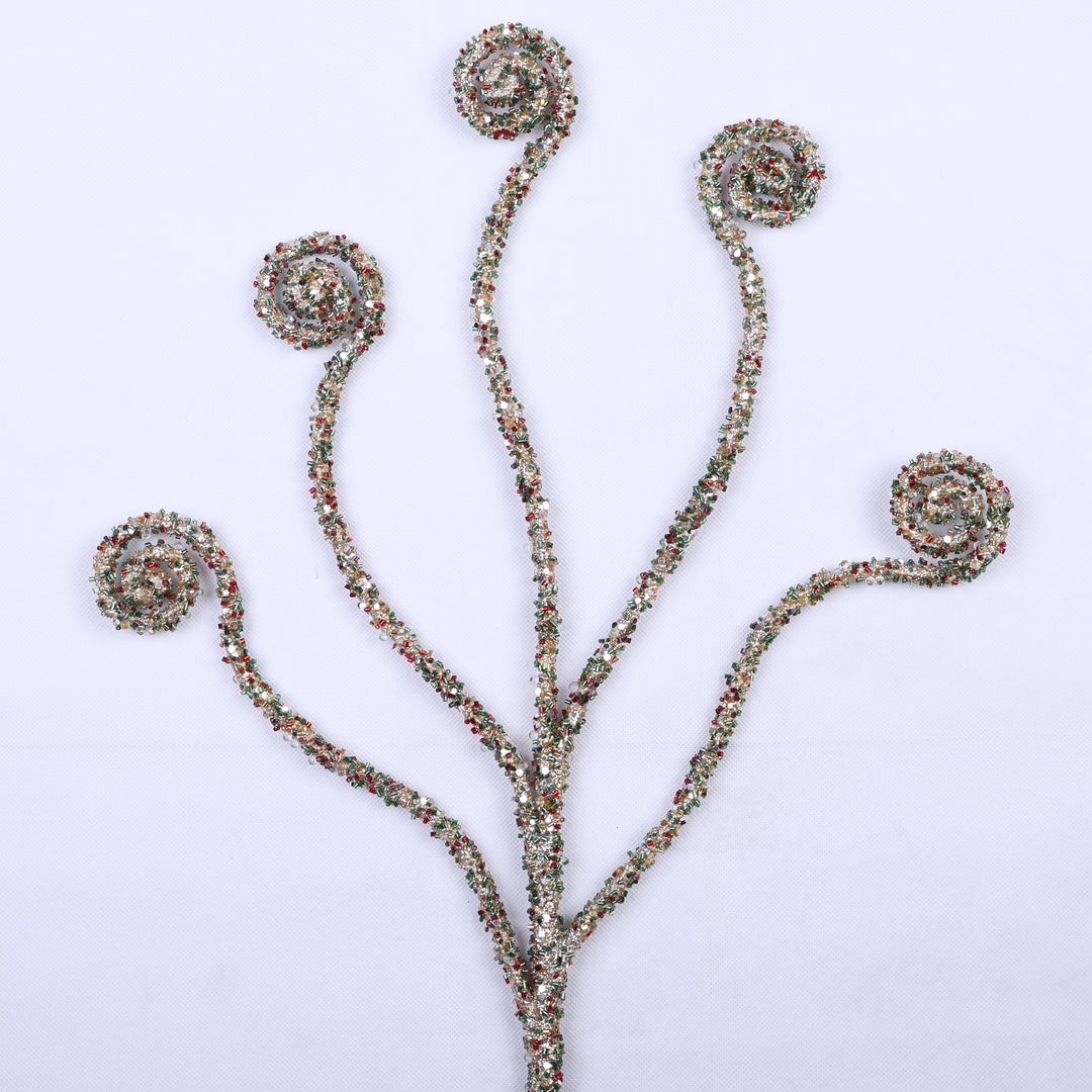 Farrisilk 32" Red and Green Candy Swirls Pick