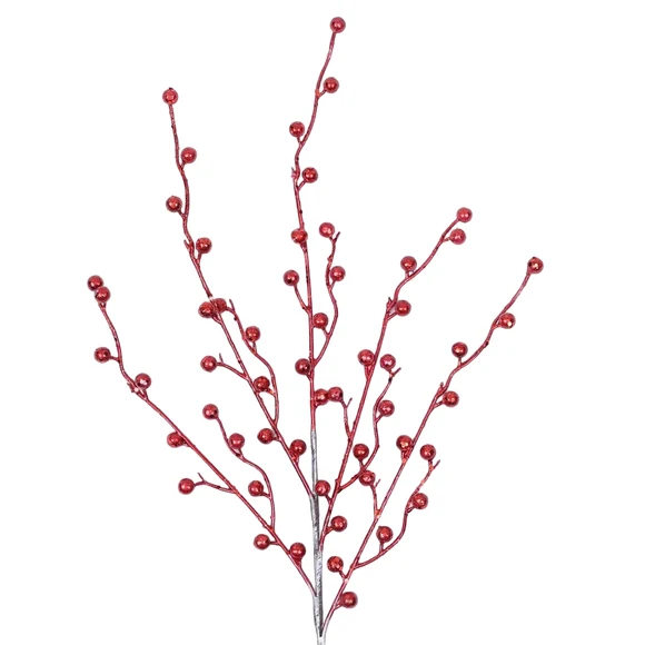 Farrisilk 29" Red Whimsy Berries with delicate branching stems and red berry accents for Christmas trees, wreaths, garlands and holiday décor.