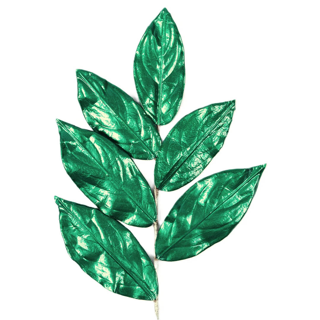 Farrisilk 24" Emerald Green Brilliant Baubles decorative pick with glossy green accents for Christmas trees, wreaths, garlands and holiday décor.